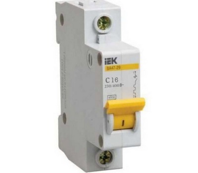 Выключатель автоматический модульный 1п B 16А 4.5кА ВА47-29 KARAT IEK MVA20-1-016-B Выключатель автоматический модульный 1п B 16А 4.5кА ВА47-29 KARAT IEK MVA20-1-016-B