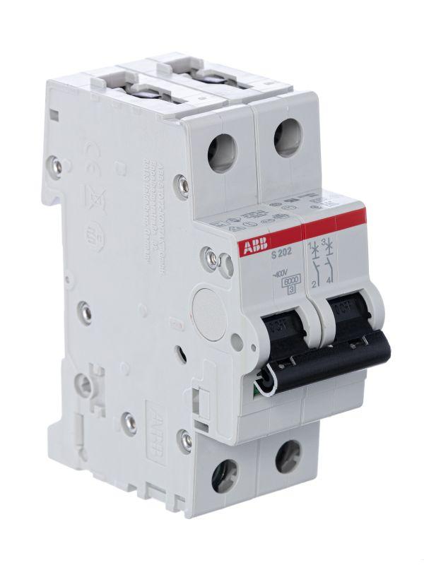 Выключатель автоматический модульный 2п C 20А 6кА S202 C20 ABB 2CDS252001R0204