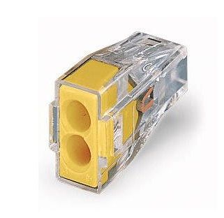 Клемма WAGO 773-322 на 2 провод.1-2,5мм (прозрачный/желтый) 24А б/п(снят)