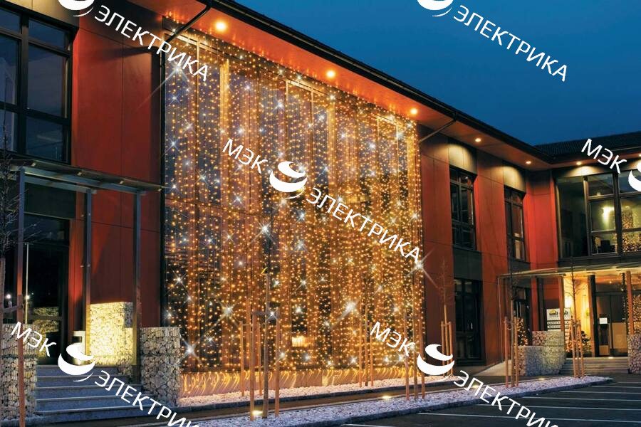 Гирлянда светодиодная "Занавес" белый, CL11 13 подвесов