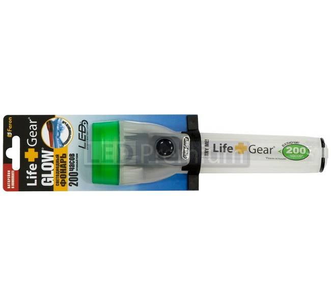 Фонарь 2 Leds зеленый 3*AA, TL021