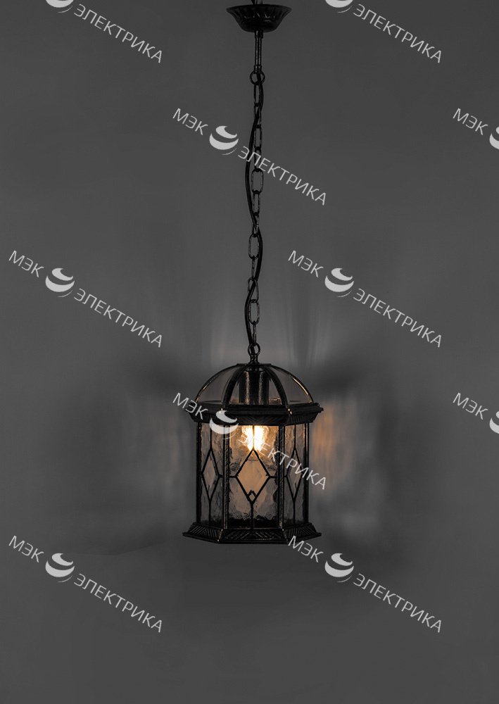 Светильник садово-парковый, 60W 230V E27 черное золото, PL134