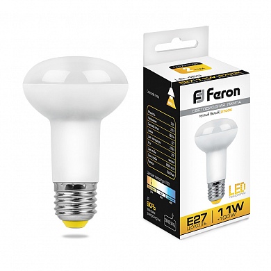 Лампа светодиодная E27-11W-2700К белый LB-463 (рефлектор) Feron