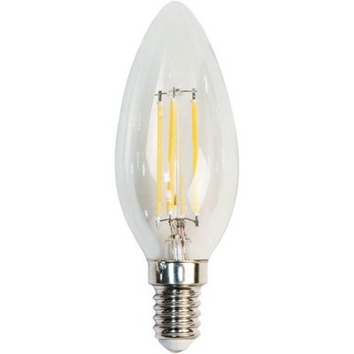 Лампа светодиодная E14- 5W-4000K LB-58 (свеча прозрачная) Feron