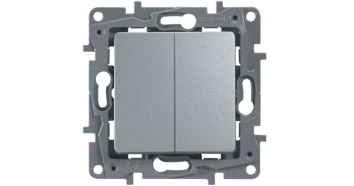 Механизм переключателя проходного 1-кл. СП Valena 10А IP31 250В алюм. Leg 770106