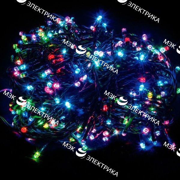 Гирлянда светодиодная "линейная" CL07 мультиколор 400 LED, 40м + 5м зеленый шнур