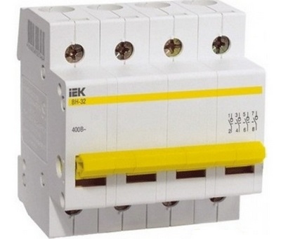 Выключатель нагрузки ВН-32 20А/4П IEK MNV10-4-020