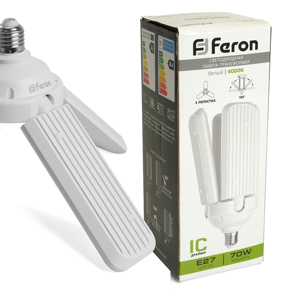 Лампа светодиодная Feron LB-654 E27 70W 4000К Лампа светодиодная Feron LB-654 E27 70W 4000К