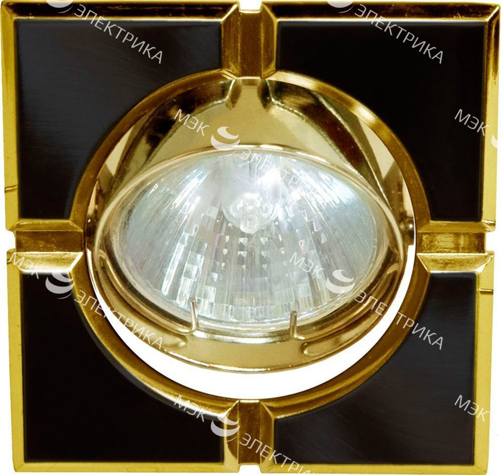 Светильник потолочный, MR16 G5.3 черный-золото, 098T-MR16-S