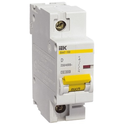 Выключатель автоматический модульный 1п D 50А 10кА ВА47-100 KARAT IEK MVA40-1-050-D Выключатель автоматический модульный 1п D 50А 10кА ВА47-100 KARAT IEK MVA40-1-050-D