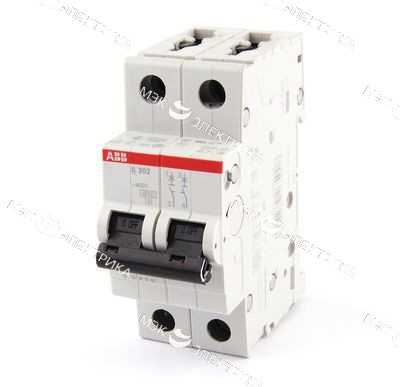 Выключатель автоматический модульный 2п C 63А 6кА S202 C63 ABB 2CDS252001R0634