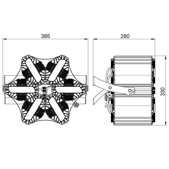 Светильник L-lego II 330 banner/270/Г30/4.0K/01/L100/IKIX-66/220AC IP66 поворотное крепление LEDEL L