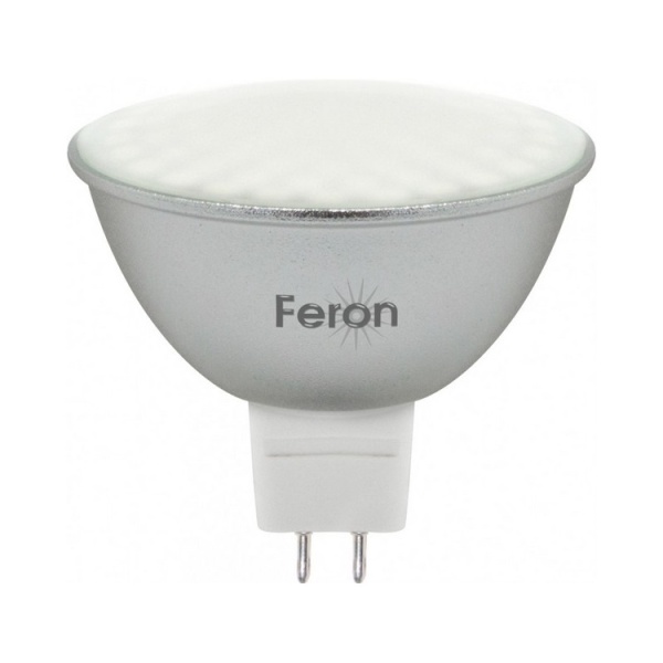 Лампа светодиодная G5.3-7W-4000K MR16 230V матовая LB-26 FERON