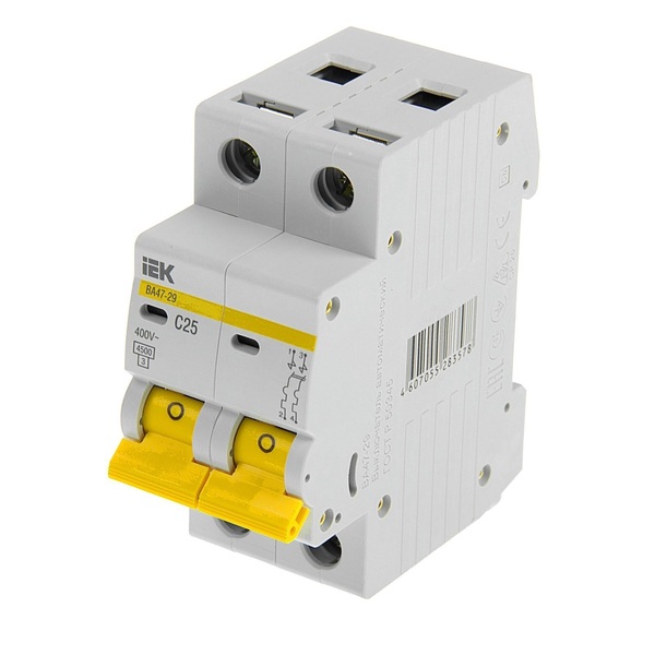 Выключатель автоматический модульный 2п C 100А 10кА ВА47-100 KARAT IEK MVA40-2-100-C Выключатель автоматический модульный 2п C 100А 10кА ВА47-100 KARAT IEK MVA40-2-100-C