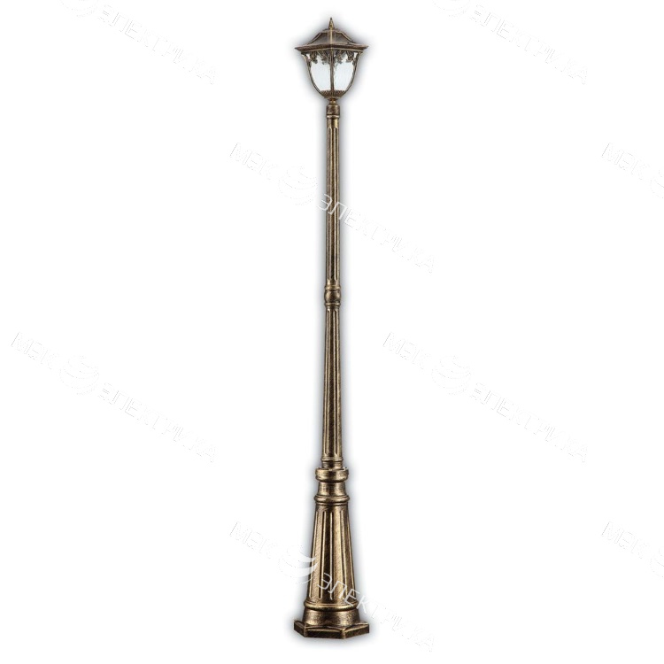 Светильник садово-парковый 100W 230V E27 2,15M черное золото, PL4087 "Афина" Feron