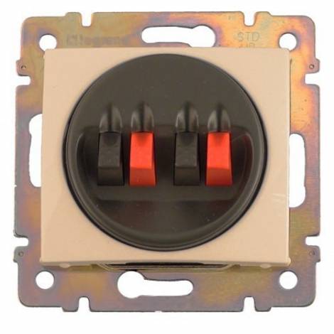 Розетка 2-м СП Valena для динамиков механизм сл. кость Leg 774324 Розетка 2-м СП Valena для динамиков механизм сл. кость Leg 774324