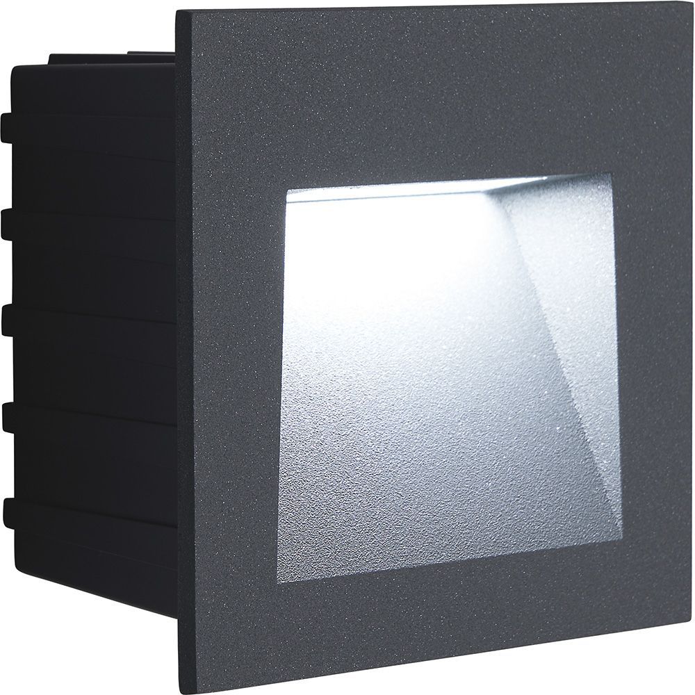 LN013 3W, 4000K, IP65, квадрат, серый