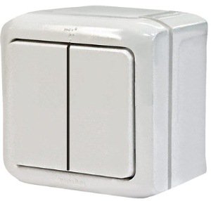 Переключатель проходной 2-кл. ОП Quteo 10А IP44 250В 10AX бел. Leg 782301