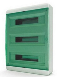 Бокс встраиваемый IP-40 54 мод. проз/зеленый BVZ 40-54-1 Бокс встраиваемый IP-40 54 мод. проз/зеленый BVZ 40-54-1