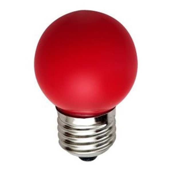 Лампа светодиодная E27- 1W- 5LED LB-37 (шар Красный) Feron