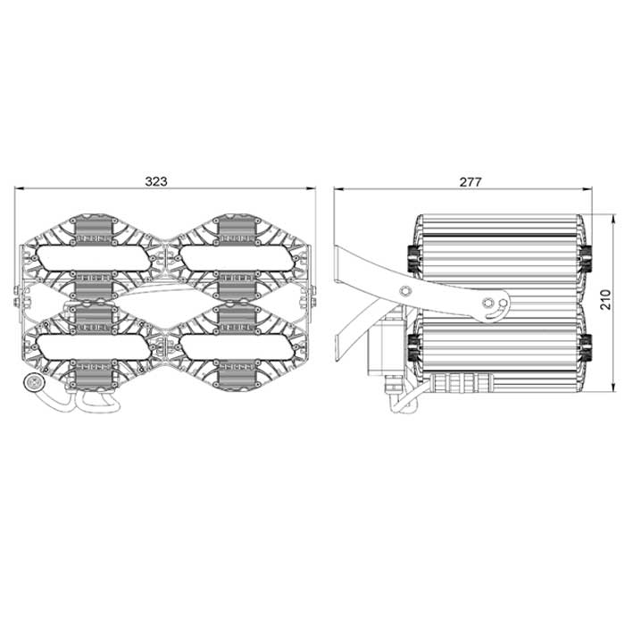 Светильник L-lego II 220 banner/178/К15/5.0K/01/L100/IKIX-64/220AC IP66 поворотное крепление LEDEL L