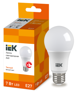 Лампа светодиодная LED-A60-standard 7Вт 230В Е27 3000К 630Лм ASD