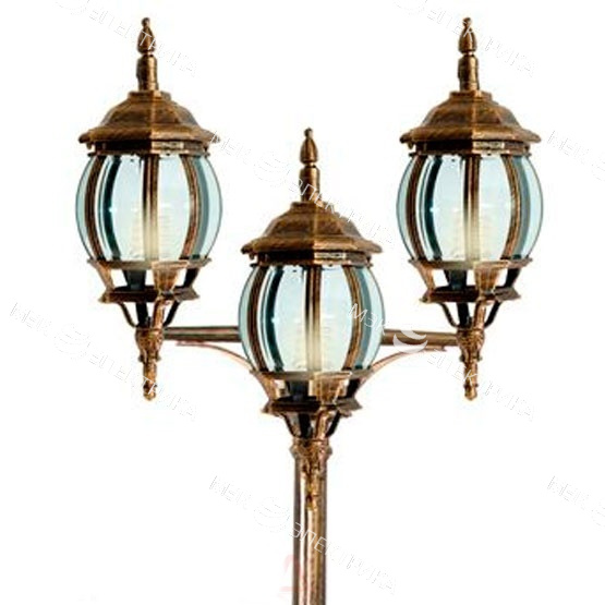 Светильник садово-парковый 3*100W 230V E27 черное золото,8115 "Классика" Feron