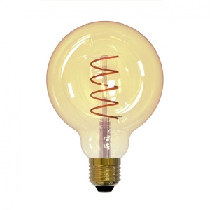LED-G125-8W/GOLDEN/E27 GLV21GO Лампа светодиодная Vintage. золотистая коба (шар)