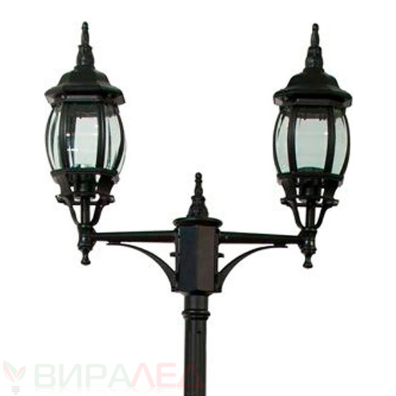 Светильник садово-парковый 2*100W 230V E27 черный, 8114 "Классика" Feron