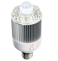 Лампа светодиодная E27-20W-6000K холодный белый с датчиком движения FlexLED