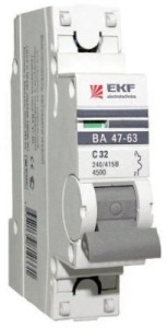 ВА47-063ПРО, 1Р, 16А Icu-4.5kA, ха-ка С