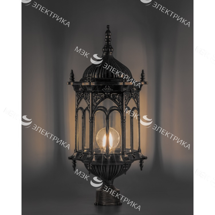 Светильник садово-парковый 60W 230V E27 черное золото, PL114 "Багдад" Feron