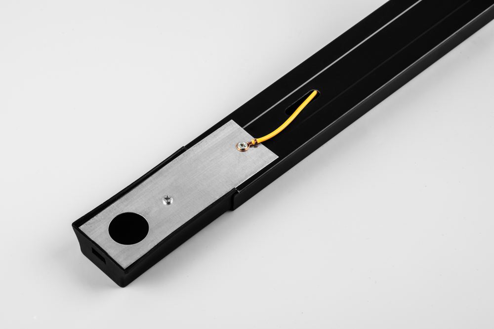 Шинопровод для трековых светильников,однофазный, черный, 2м, в наборе 2 заглушки, крепление, CAB1000