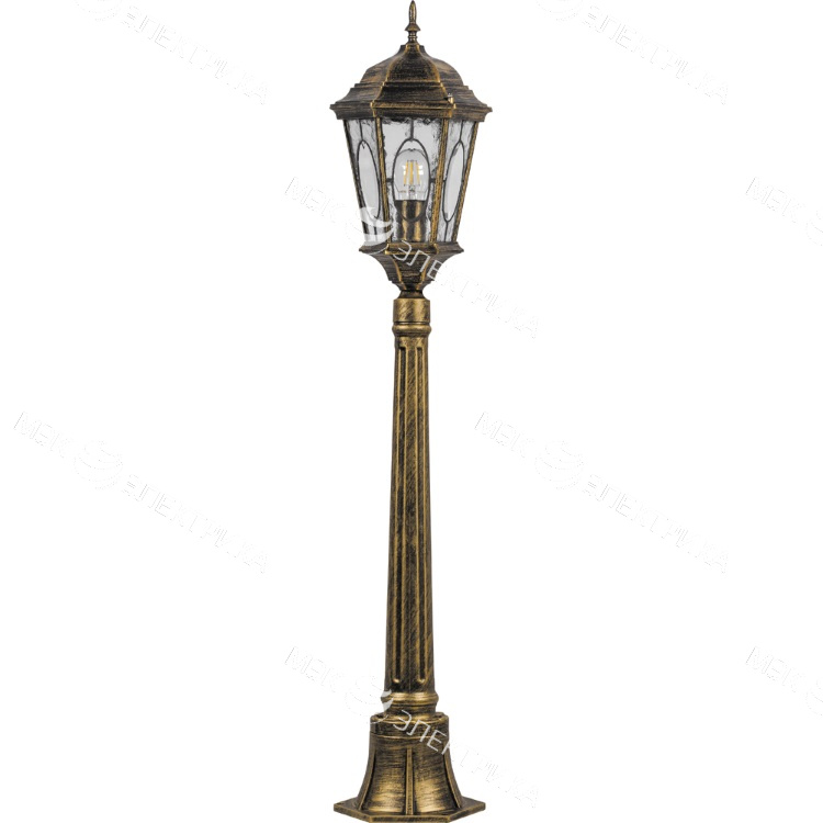 Светильник садово-парковый, 60W 230V E27 черное золото, PL165