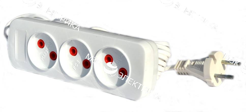 Удлинитель 3 гнезда У-10-447 5 м, шнур ПВС 3х1