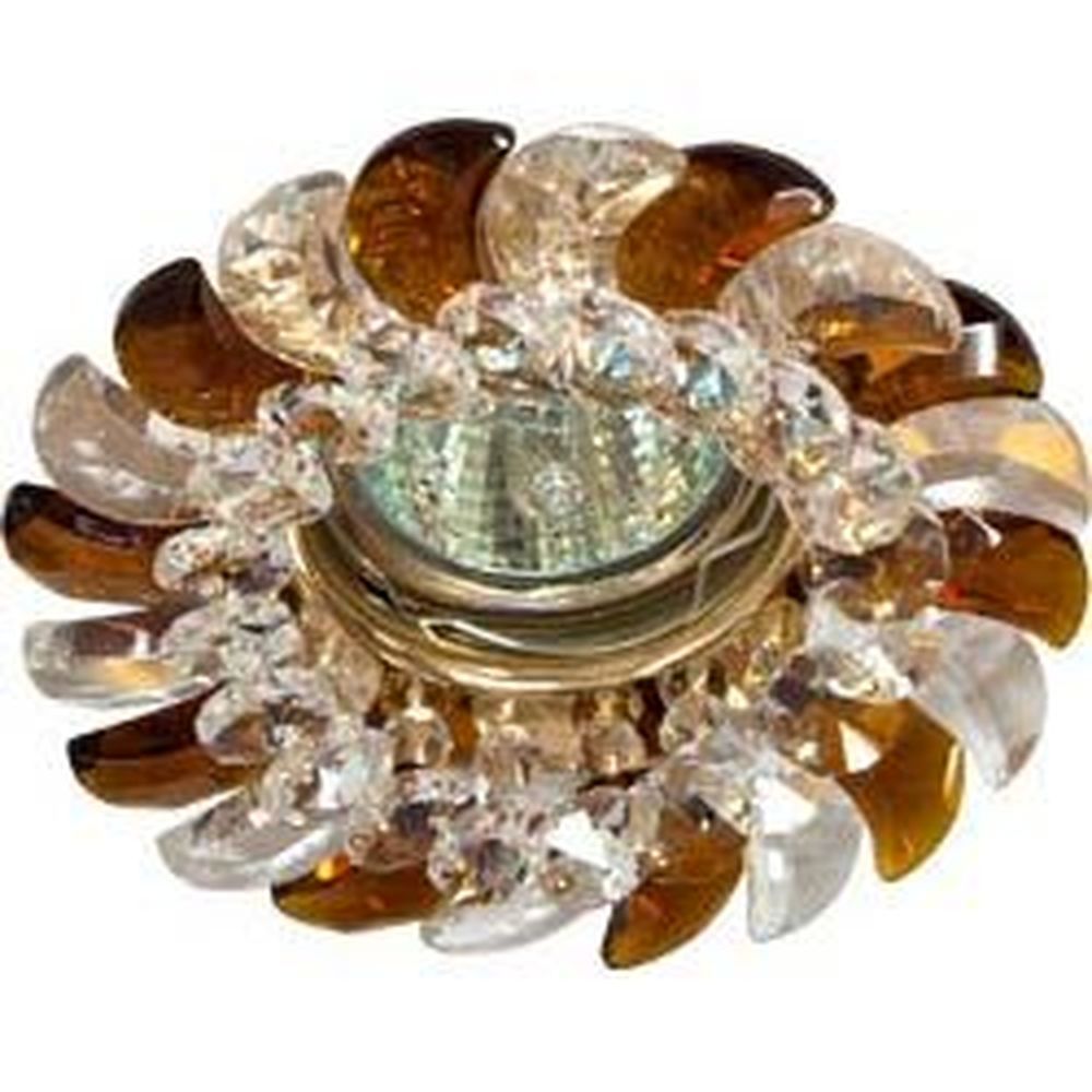 Светильник потолочный, MR16 G5.3 с прозрачным-коричневым стеклом, золото, с лампой, CD2316 Светильник потолочный, MR16 G5.3 с прозрачным-коричневым стеклом, золото, с лампой, CD2316